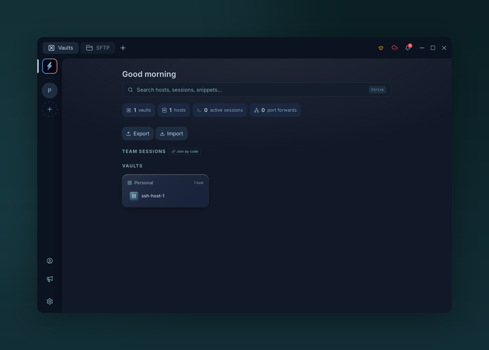The Voltius dashboard